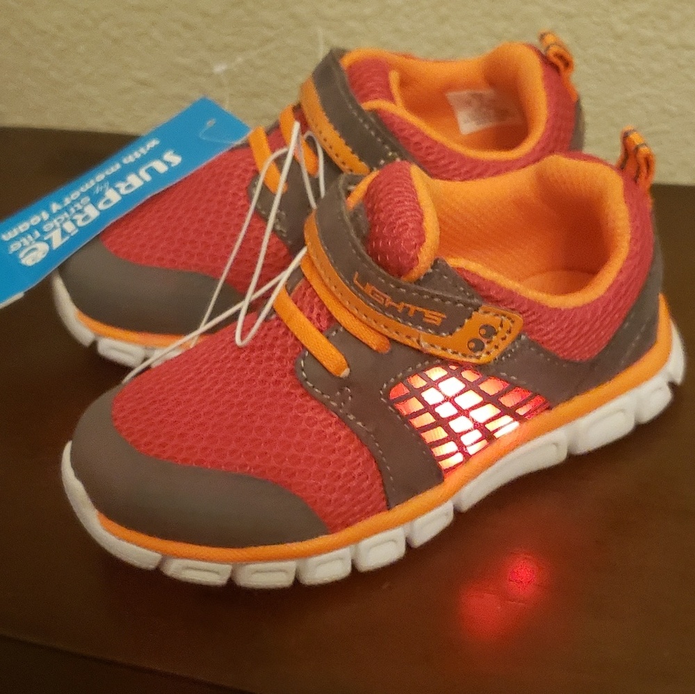 Light up red sneakers